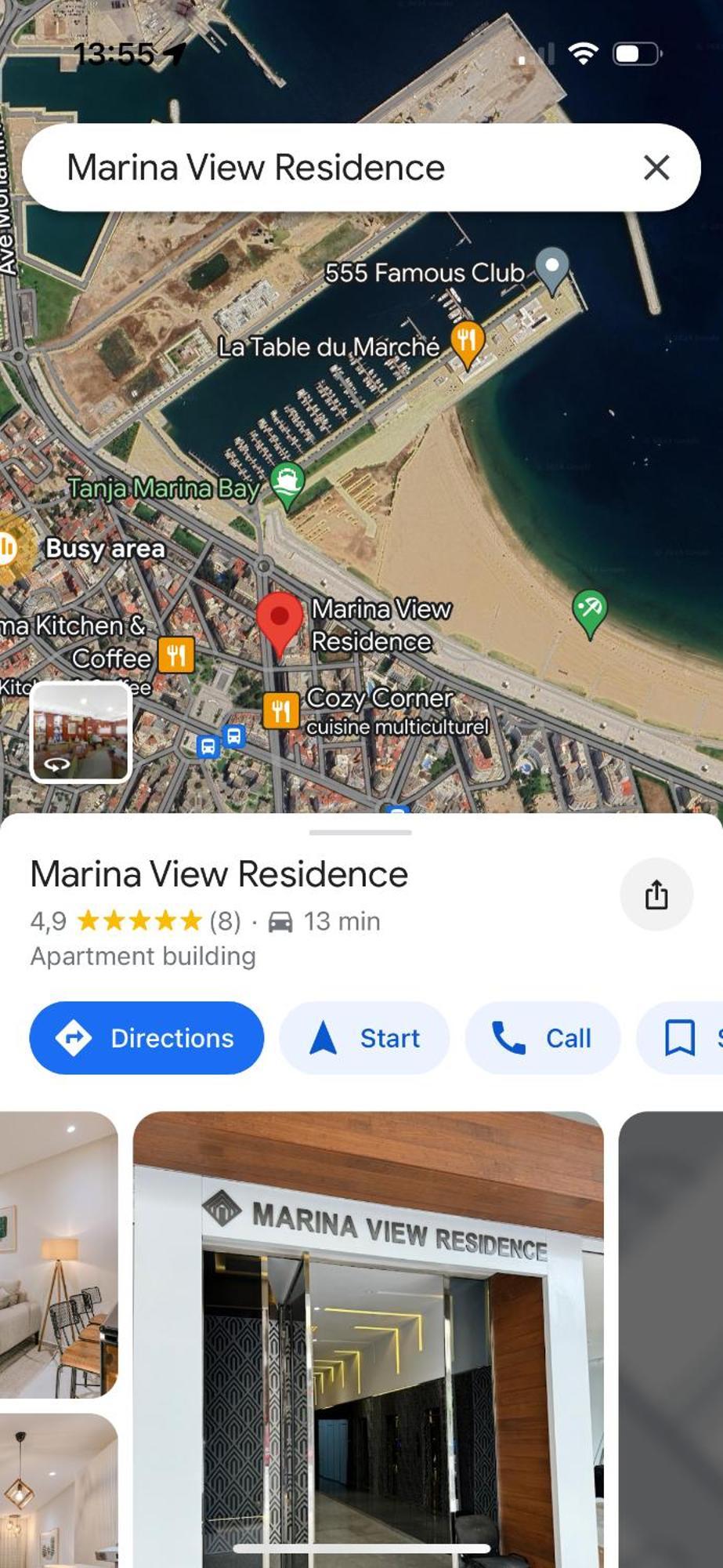 טנג'יר Marina View Residence Luxurious Studio Retreat With Stunning Ocean Views 1 Double Bedroom, 1 Convertible Couch מראה חיצוני תמונה